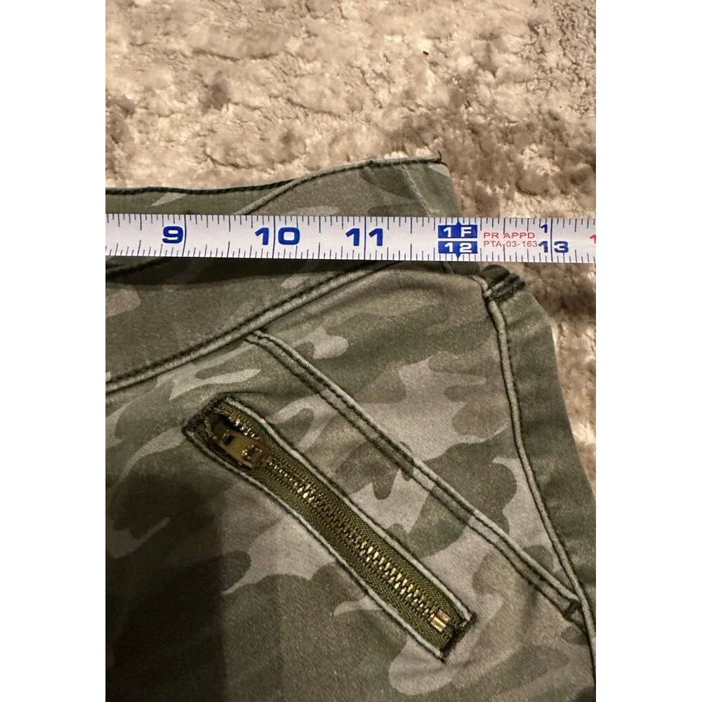 Justice Girls Green Camouflage Pull On Jegging Pants Size 14 With Pockets C4